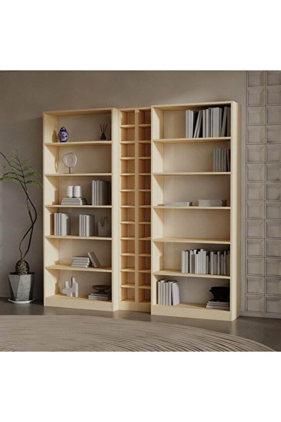 MAX SUNTALAM KİTAPLIK ( 200 X 200 X 28 ) KREM ( MAT )