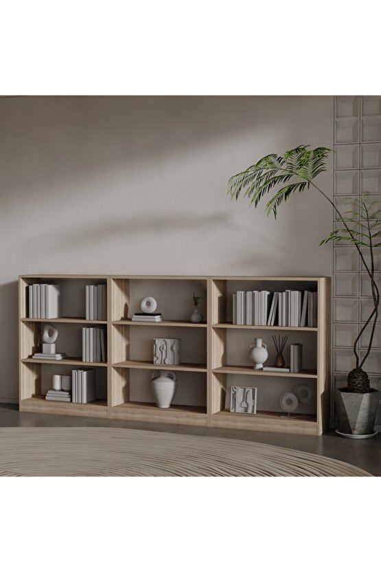 LUCCA 3 LÜ SUNTALAM KİTAPLIK ( 106 X 240 X 28 ) CORDOBA ( MAT )