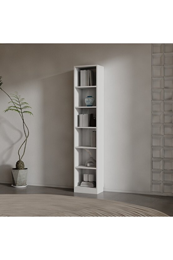 INFORNO SUNTALAM KİTAPLIK ( 200 X 40 X 28 ) BEYAZ ( MAT )