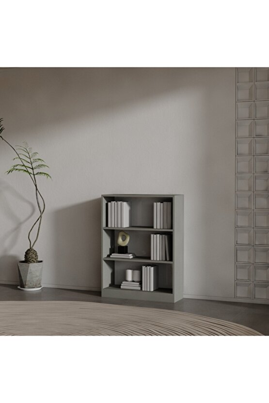 LUCCA SUNTALAM KİTAPLIK ( 106 X 80 X 28 ) ANTRASİT ( MAT )