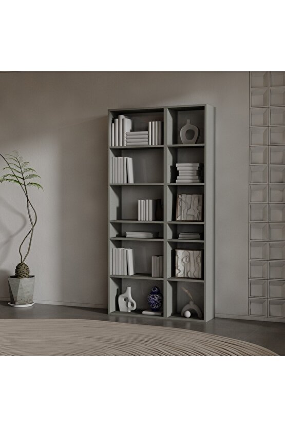 ARO SUNTALAM KİTAPLIK ( 200 X 100 X 37 ) ANTRASİT ( MAT )