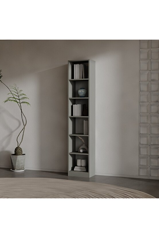 INFORNO SUNTALAM KİTAPLIK ( 200 X 40 X 28 ) HARELİ CEVİZ (MAT)