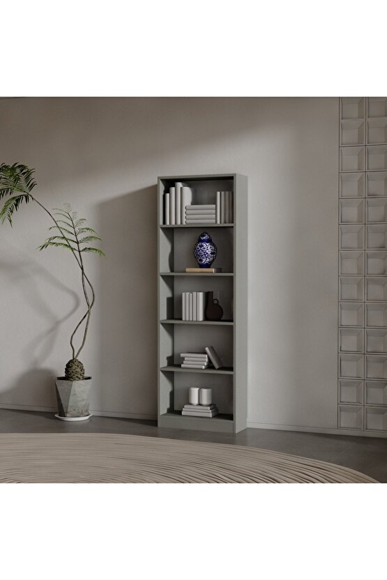 İLAY SUNTALAM KİTAPLIK ( 200 X 60 X 24) ANTRASİT ( MAT )
