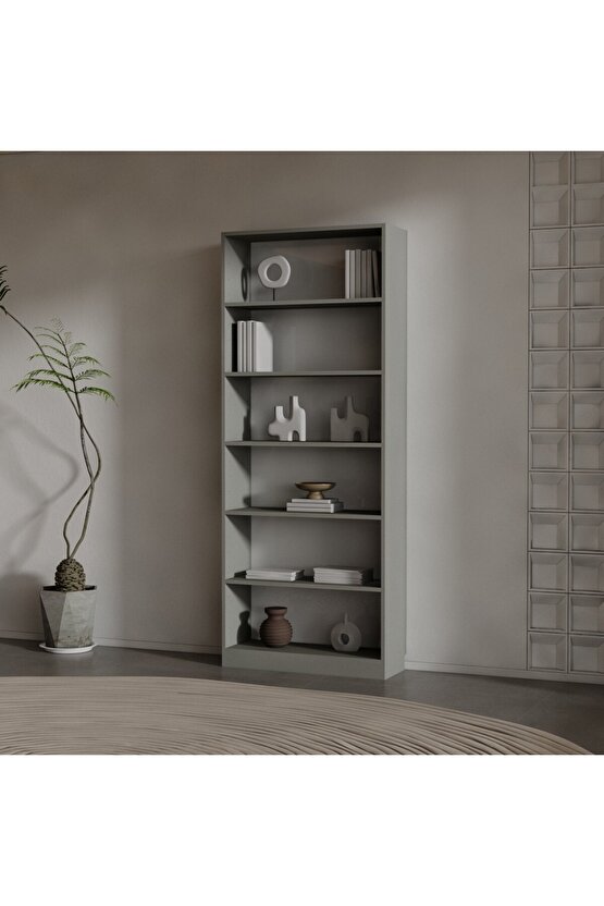 EBY SUNTALAM KİTAPLIK ( 200 X 80 X 28 ) ANTRASİT ( MAT )