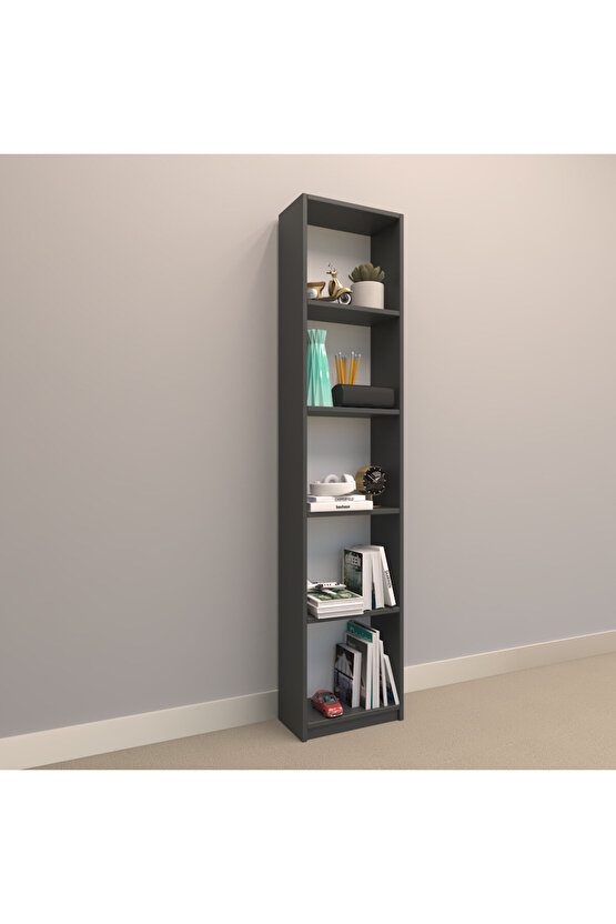 ALİNA SUNTALAM KİTAPLIK ( 40 x 180 cm ) ANTRASİT ( MAT )