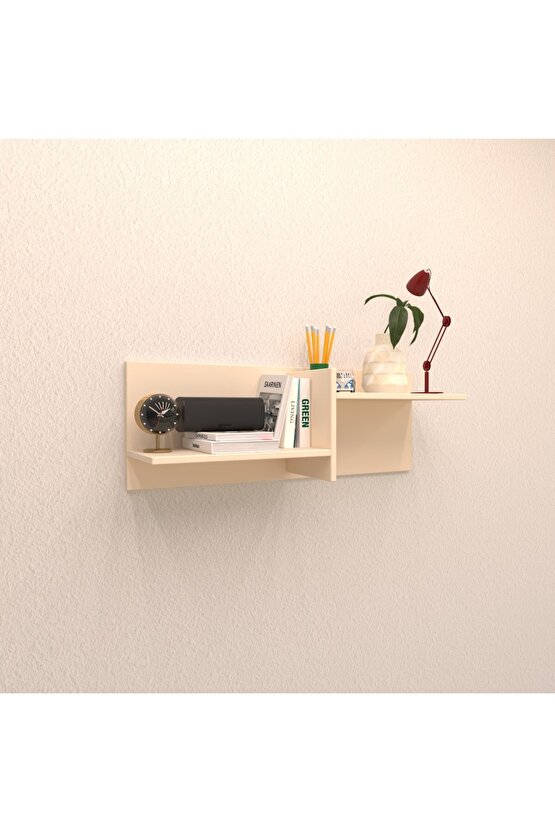 Hornor Duvar Rafı Krem ( Mat )