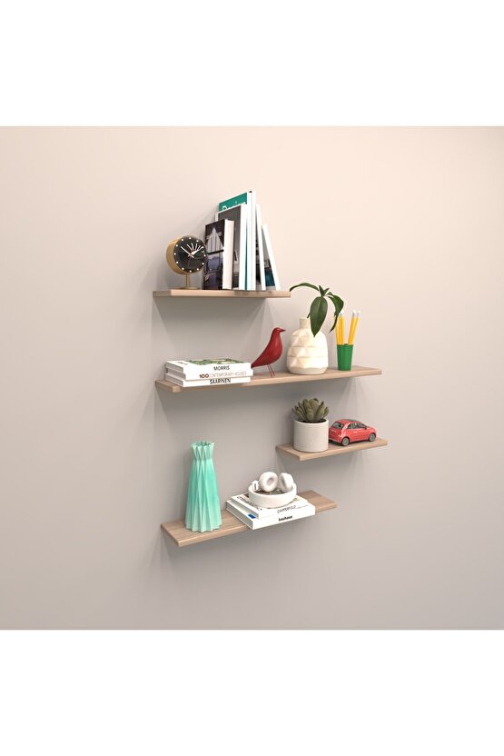 4 Lü Gizli Bağlantılı Raf Set ( 80 - 60 - 40 - 40 ) Cordoba ( Mat )
