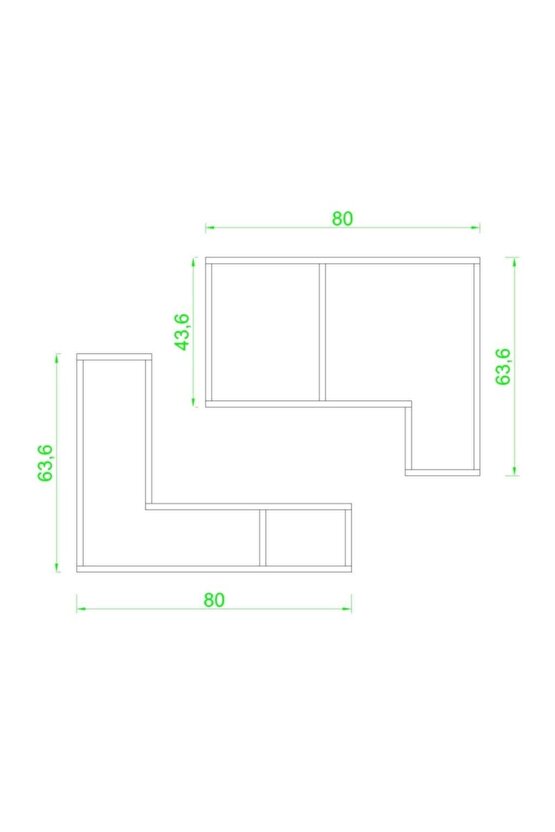 Puzzle Duvar Rafı - Akçaağaç