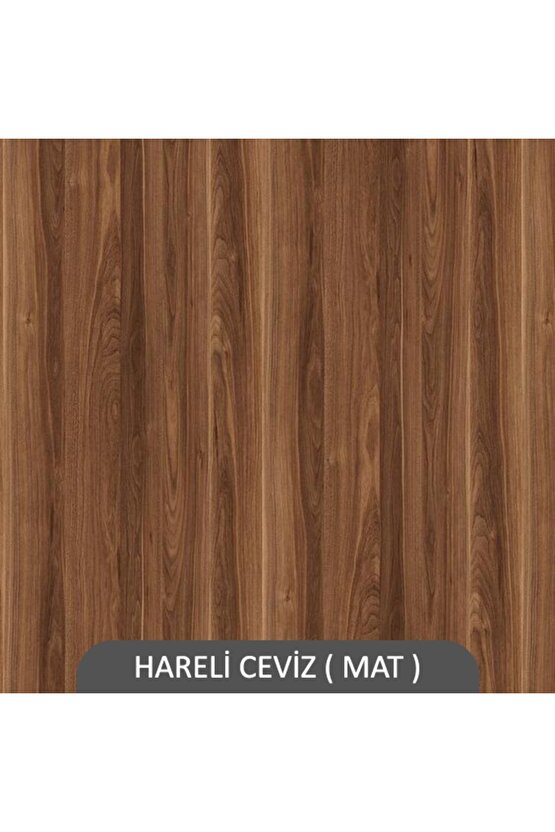 Lima Gizli Bağlantılı Duvar Rafı Hareli Ceviz (Mat)