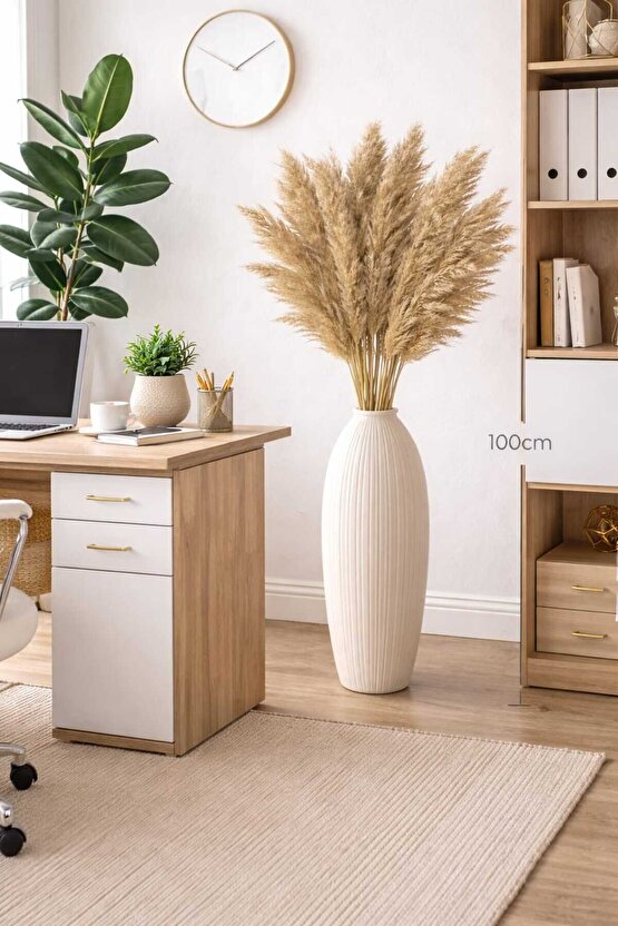 DEKORATİF EV VE OFİS BÜYÜK BOY PAMPAS OTU 10LU DEMET 100CM