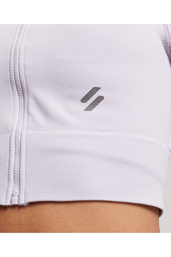 crop ceket Lila