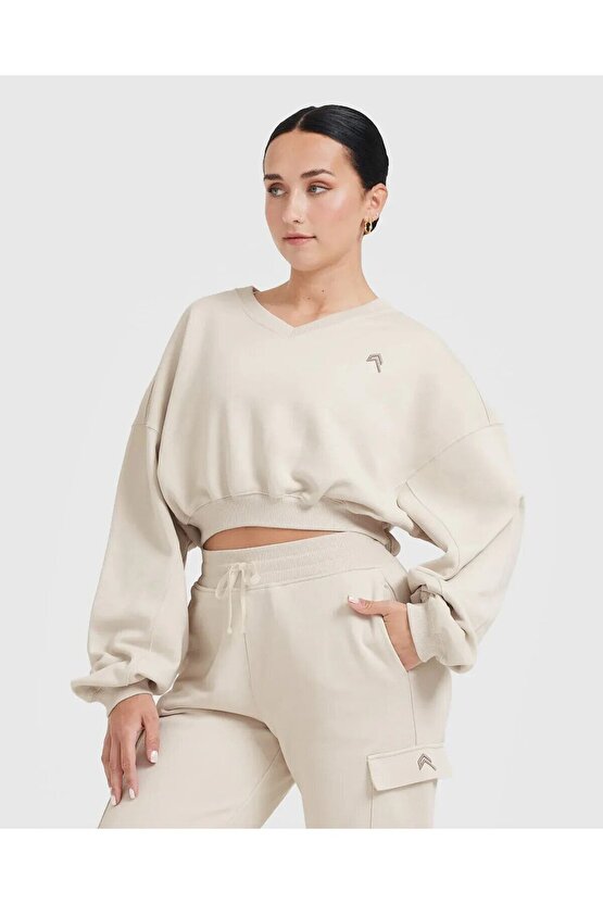 ONERACTİVE SWEATSHİRT Krem