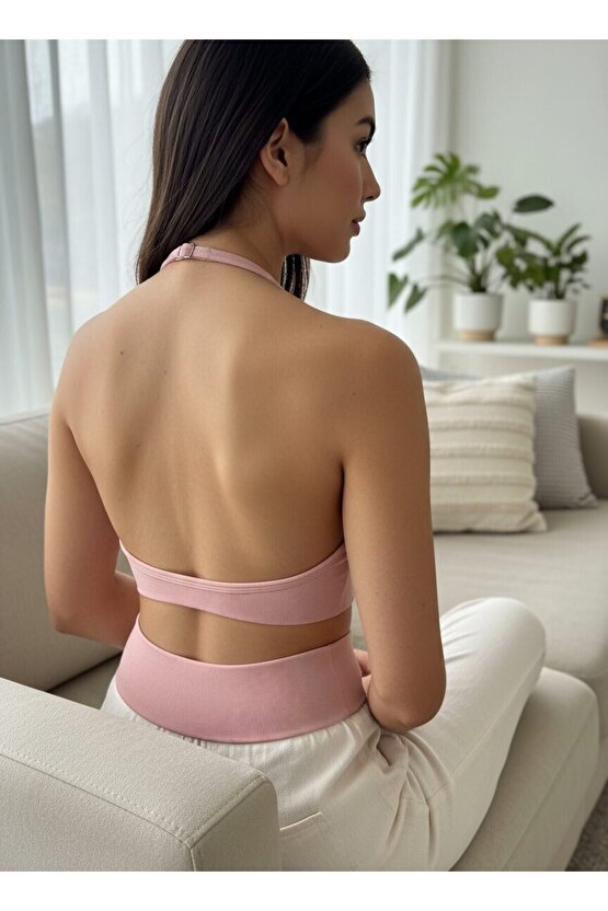 Aniri Seamless Spor Bra - Pudra