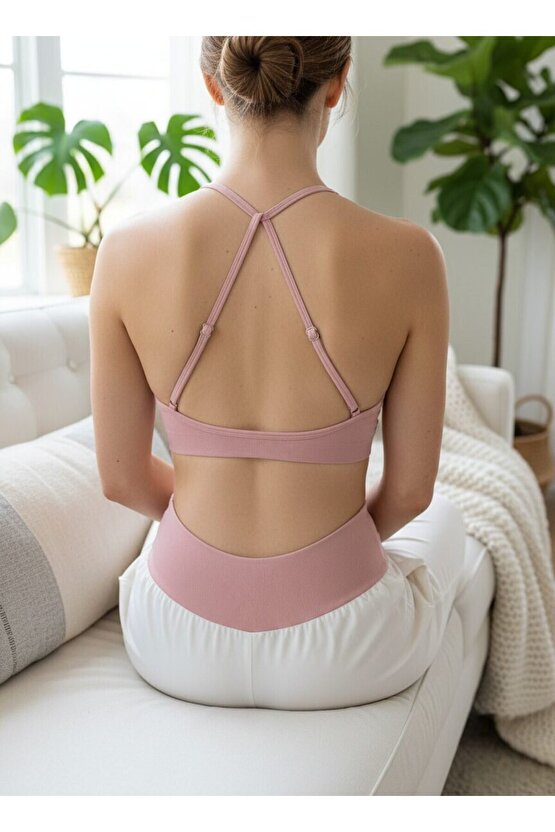 Aniri Seamless Spor Bra - Pudra