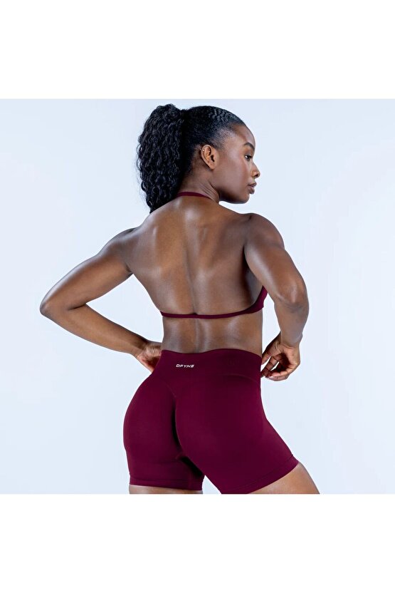 Bordo Impact Strappy Bra - Destekleyici Spor Bra