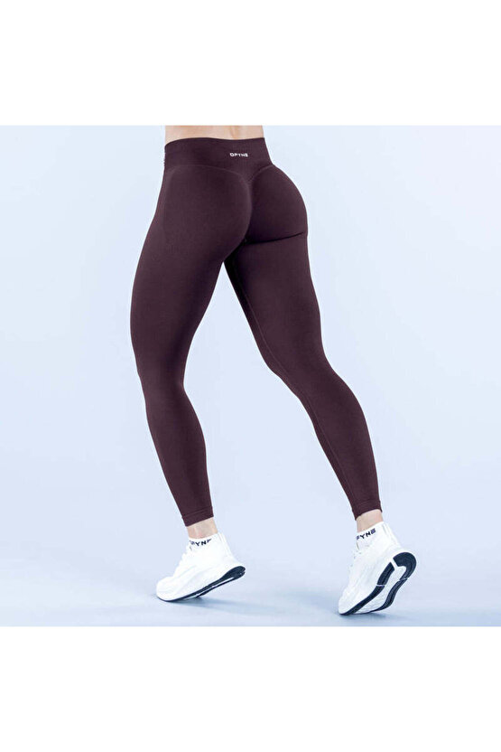 Bordo Impact Leggings - Şekillendirici ve Toparlayıcı Spor Tayt