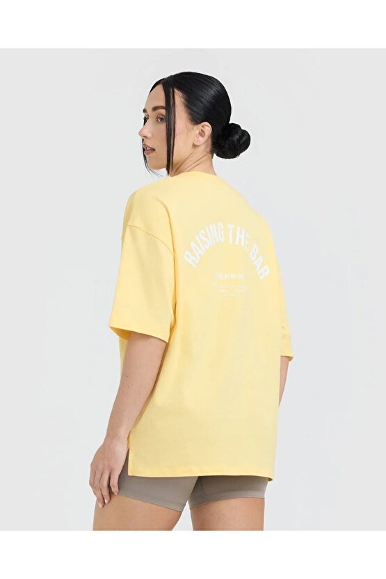 Oversize t shirt unisex Pastel Sarı