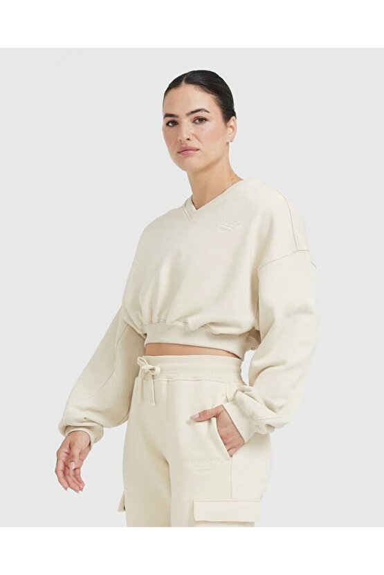 Oneractive Crop Sweatshirt Vanilla