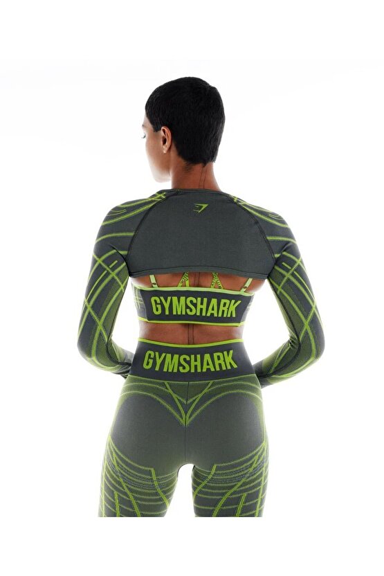 Gymshark Uzun Kollu Omuzluk Neon yeşil