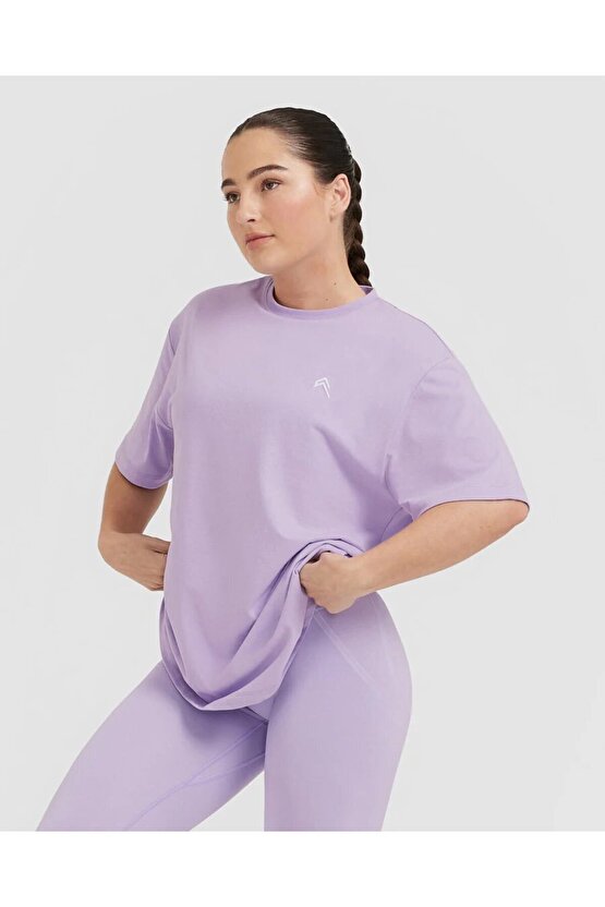 Oneractive Klasik Oversize Tişört mürekkep mavisi
