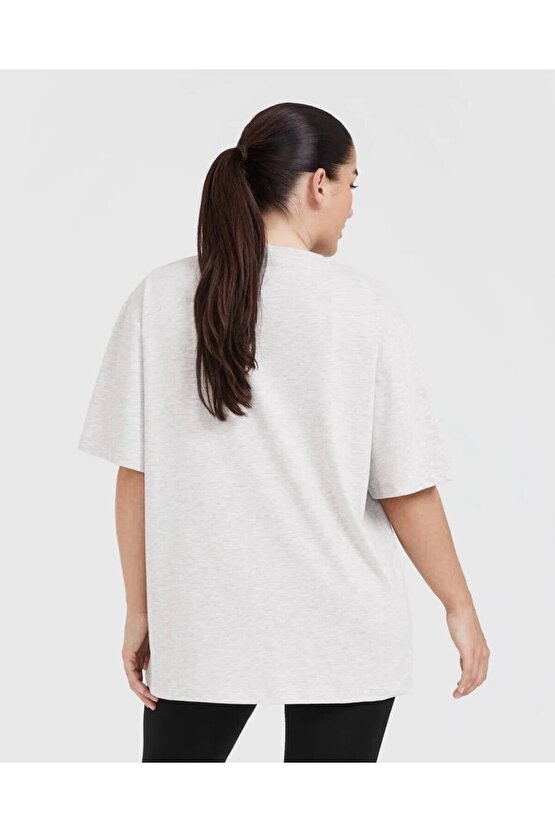 Oneractive Klasik Oversize Tişört Light Grey