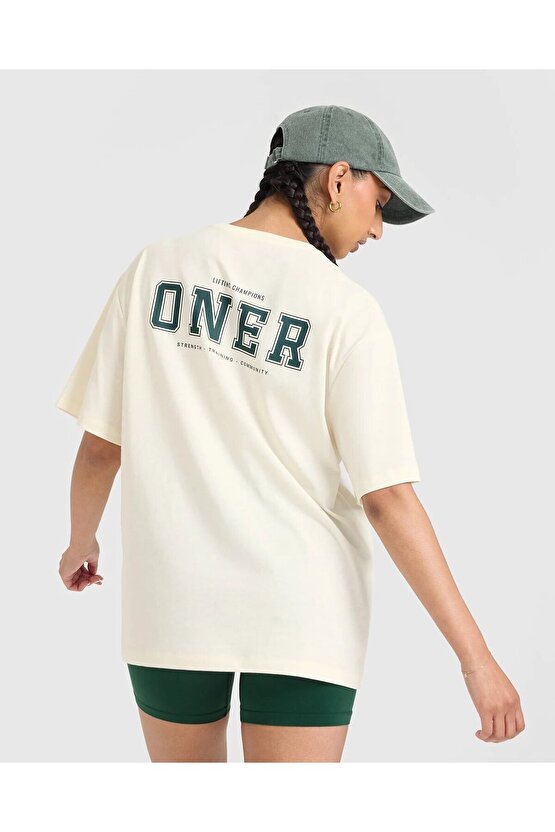 Oneractive oversize t-shirt Vanilla