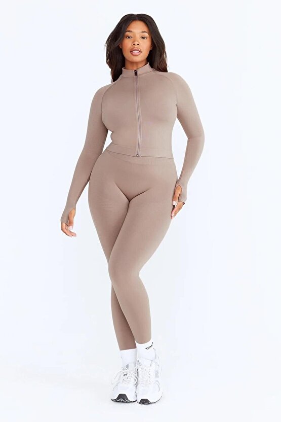 Vizon Seamless Fermuarlı Uzun Kollu Üst - Sportif Şıklık