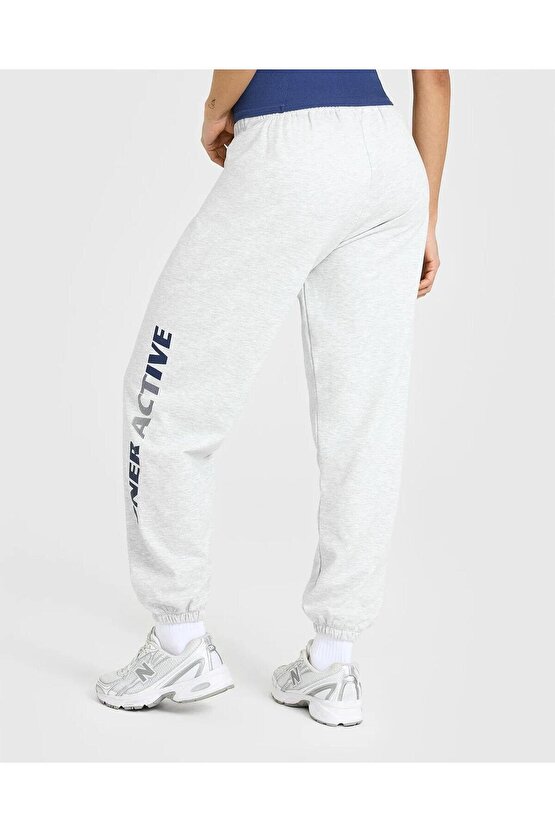 Oversized Logo Jogger – Açık Gri