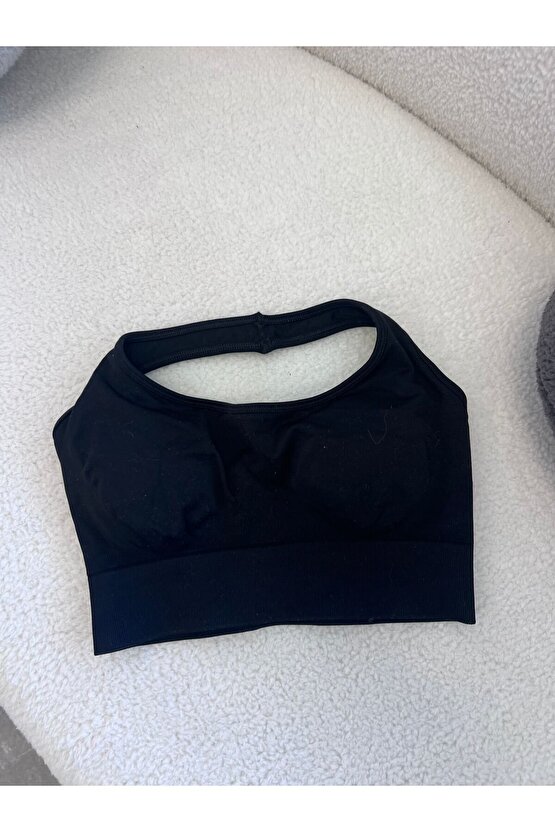 EXALTED Çift Kat Süngerli Strapless Spor Bra - Siyah