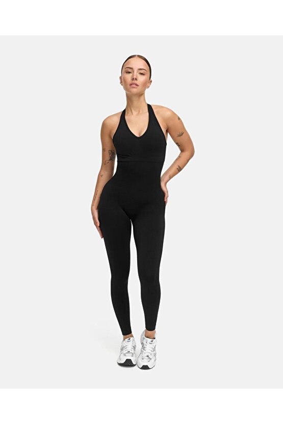 Seamless Halter Tulum - Siyah