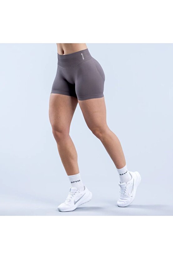 Kadın Seamless Kahverengi Spor Şort