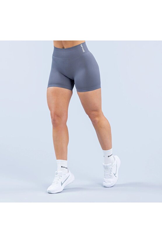 Şekillendirici Seamless Spor Şort - Koyu Taş Grisi