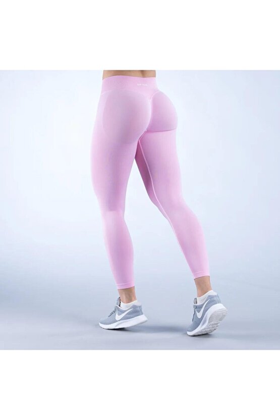 Seamless Scrunch Tayt - Baby Pink