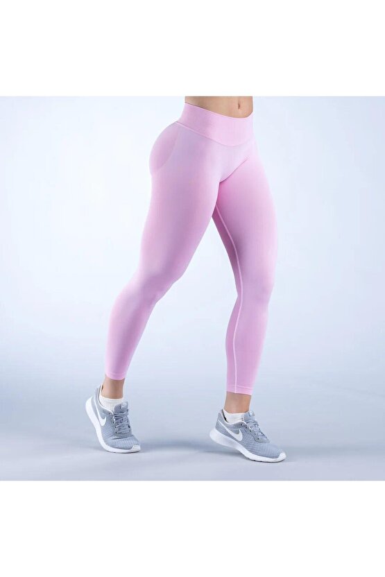 Seamless Scrunch Tayt - Baby Pink
