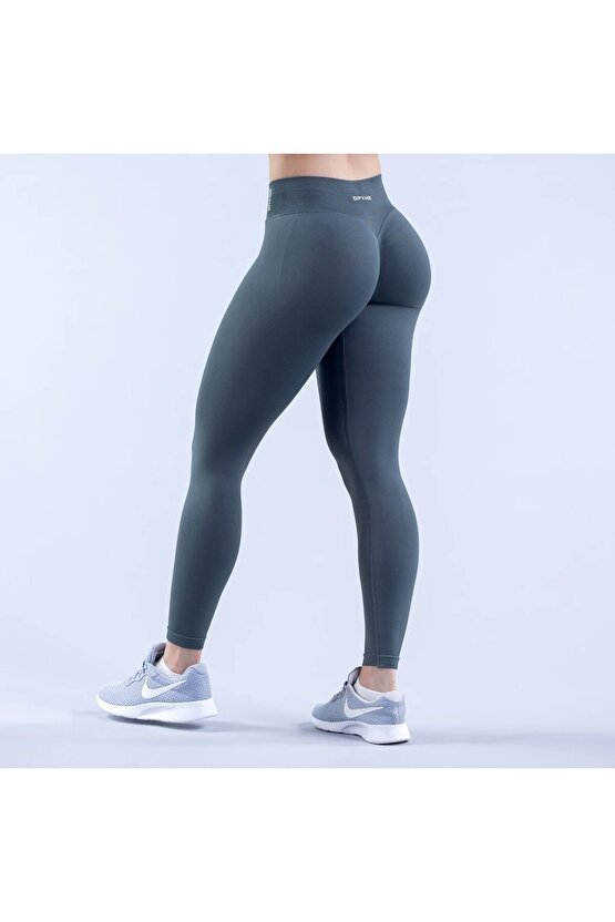 Seamless Scrunch Tayt - Slate Grey