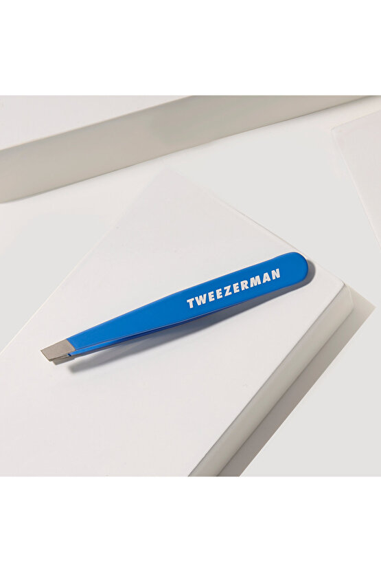 Mini Slant Tweezer Bahama Blue - Bahama Mavisi Cımbız