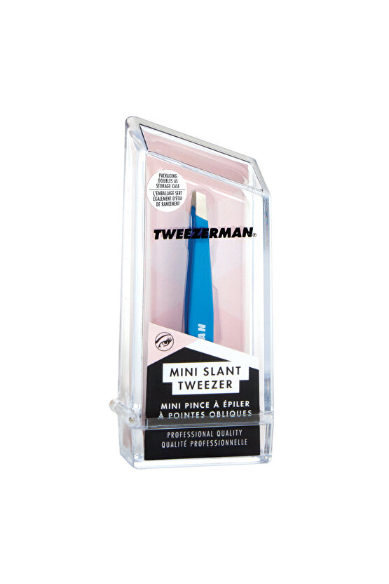 Mini Slant Tweezer Bahama Blue - Bahama Mavisi Cımbız
