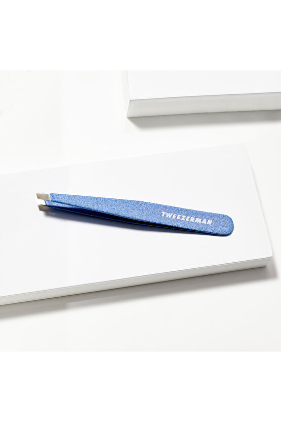Slant Tweezer Granite Sky - Işıltılı Mavi Cımbız