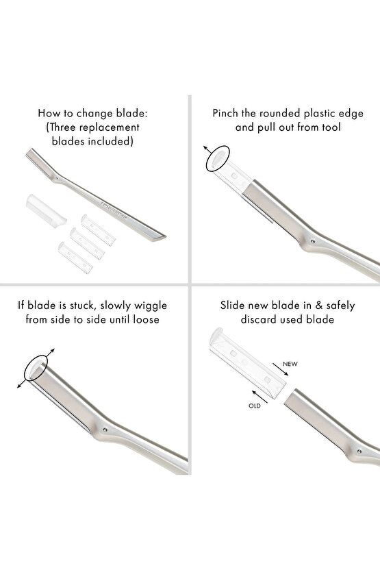 Facial Razor Replacement Blades - Yüz Usturası Yedek Uç