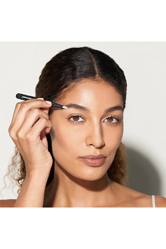 Slant Tweezer Dusted Onyx - Işıltılı Siyah Oniks Cımbız