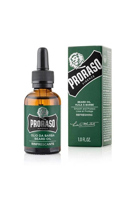 Uzun Sakallarda Etkili Refreshing Beard Oil Ökaliptus&Bergamot Sakal Bakım Yağı 30 ML