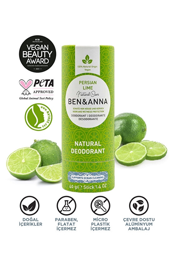 Ben&Anna Doğal Deodorant 2’li Avantajlı Paket – Persian Lime & Pink Grapefruit