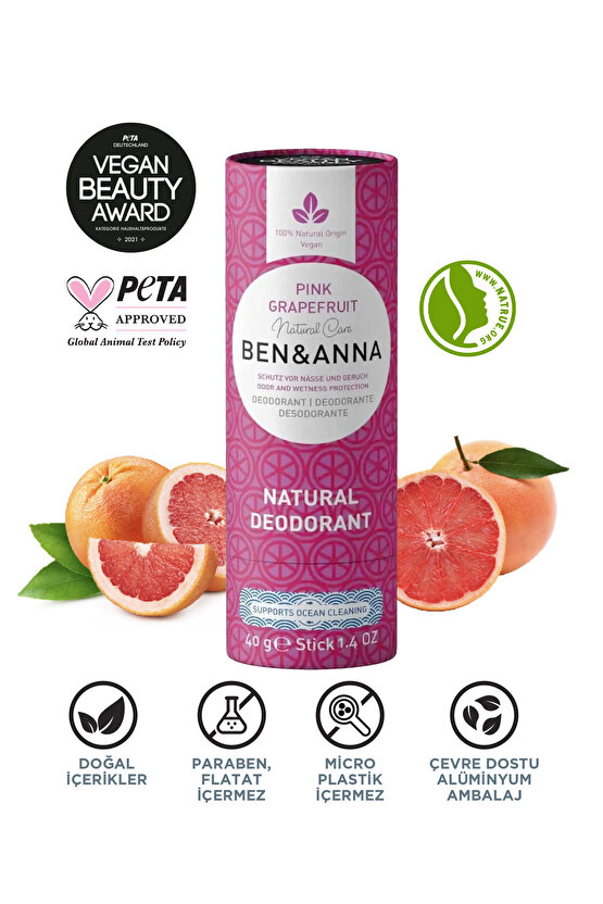 Ben&Anna Doğal Deodorant 2’li Avantajlı Paket – Coco Mania & Pink Grapefruit