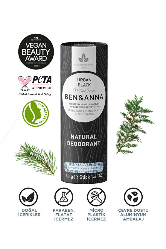 Ben&Anna Doğal Deodorant 2’li Set – Green Fusion & Urban Black | Avantajlı Paket