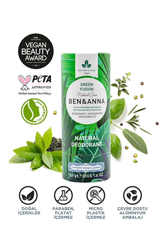 Ben&Anna Doğal Deodorant 2’li Set – Green Fusion & Urban Black | Avantajlı Paket