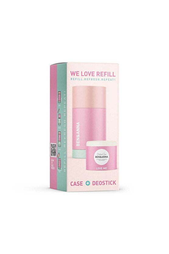 Ben & Anna Love Me Deodorant Kutu + Refill 40 gr | %100 Doğal Vegan Alüminyum İçermez Nemlendirici