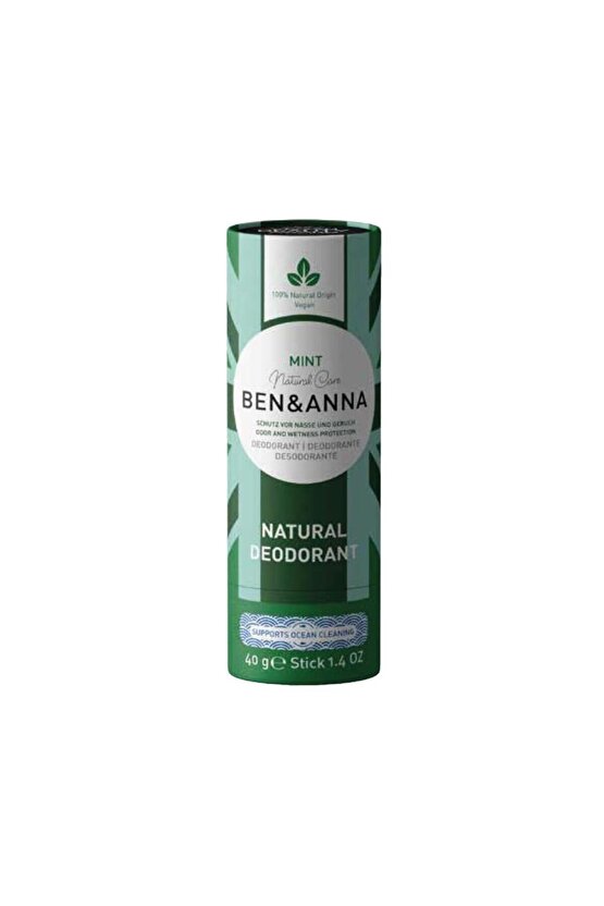 Ben & Anna Mint Natural Vegan Deodorant Stick 40 G