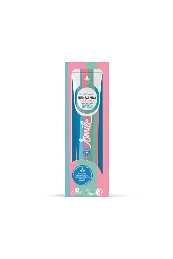 Ben & Anna Florürlü Hindistan Cevizi Aromalı Diş Macunu 75 ml Ferah Nefes Vegan