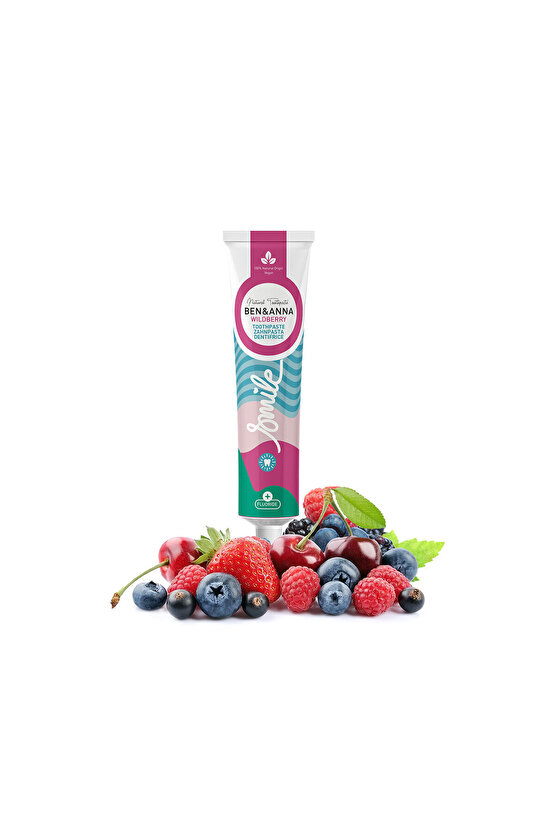 Ben & Anna Florürlü Yaban Mersini Aromalı Diş Macunu 75 ml Ferah Nefes Vegan