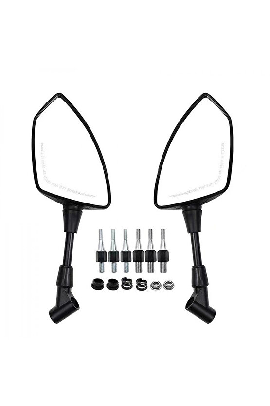 Motosiklet Ayna 426 Kırmızı Şeritli Üniversal 8-10 mm Uyumlu Marka Model Fark Etmez